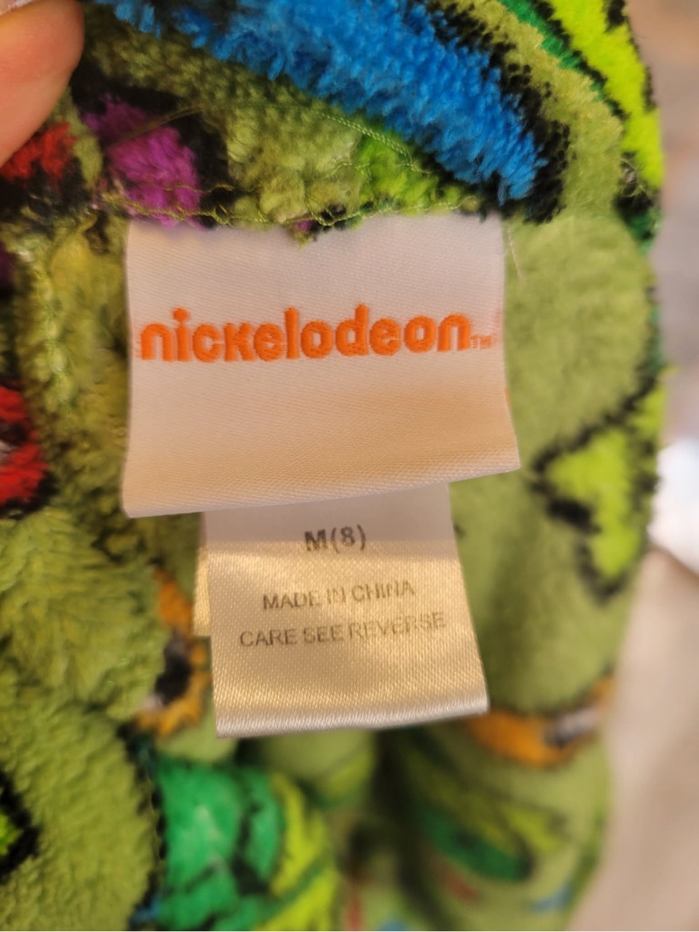 Nickelodeon Green Turtle Print Kids Robe - Picture 4 of 6